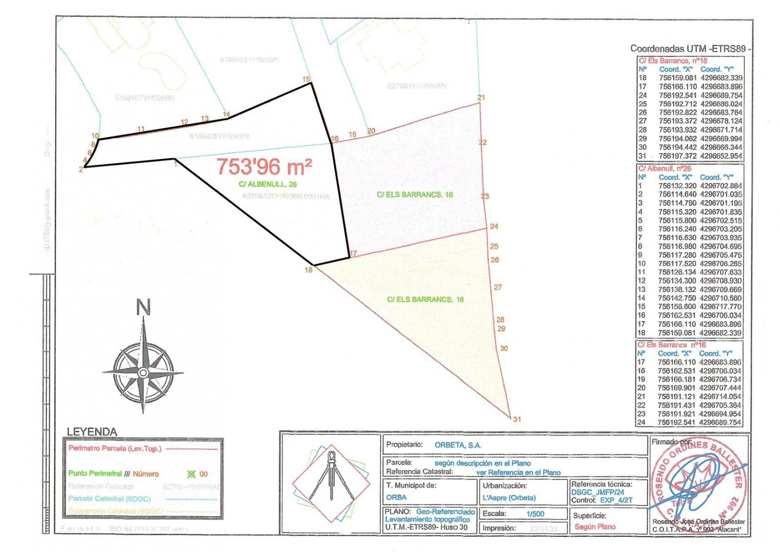 Photo number 1. Land / Ground for sale in Orba. Ref.: PRT-35363