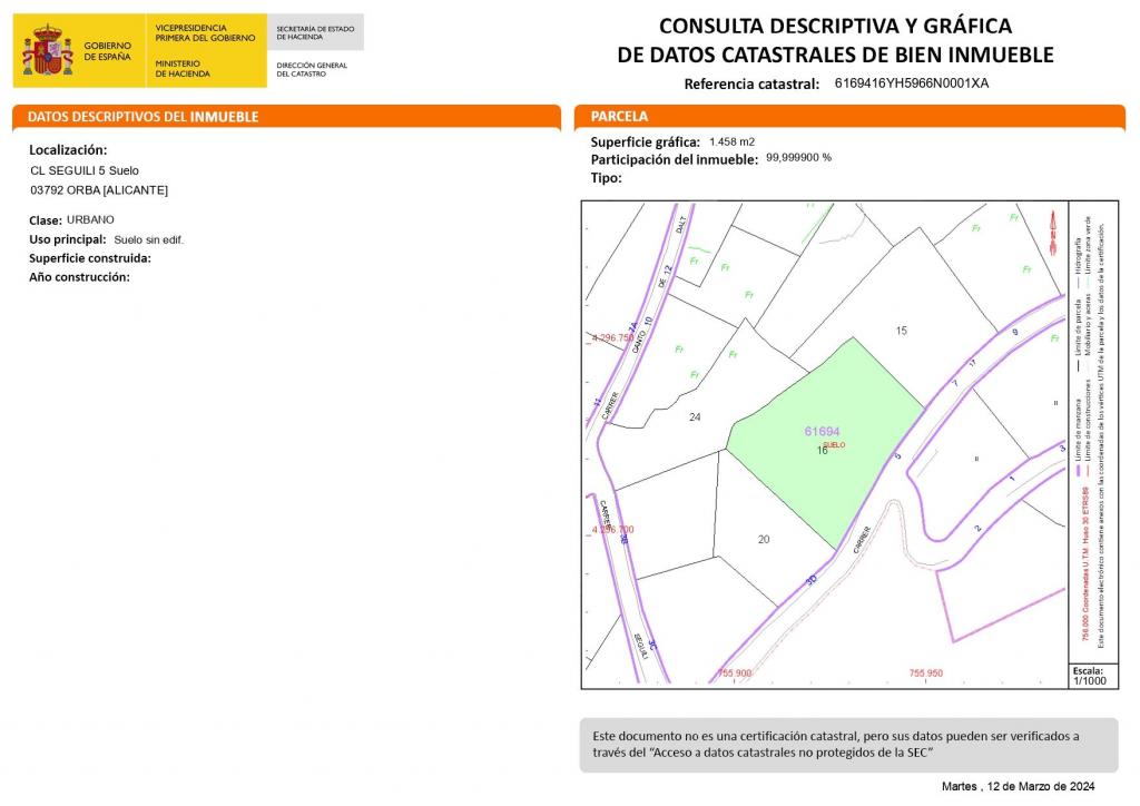 Photo number 1. Land / Ground for sale in Orba. Ref.: PRT-35430