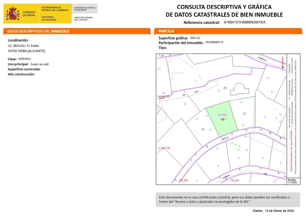 Photo number 1. Land / Ground for sale in Orba. Ref.: PRT-35437