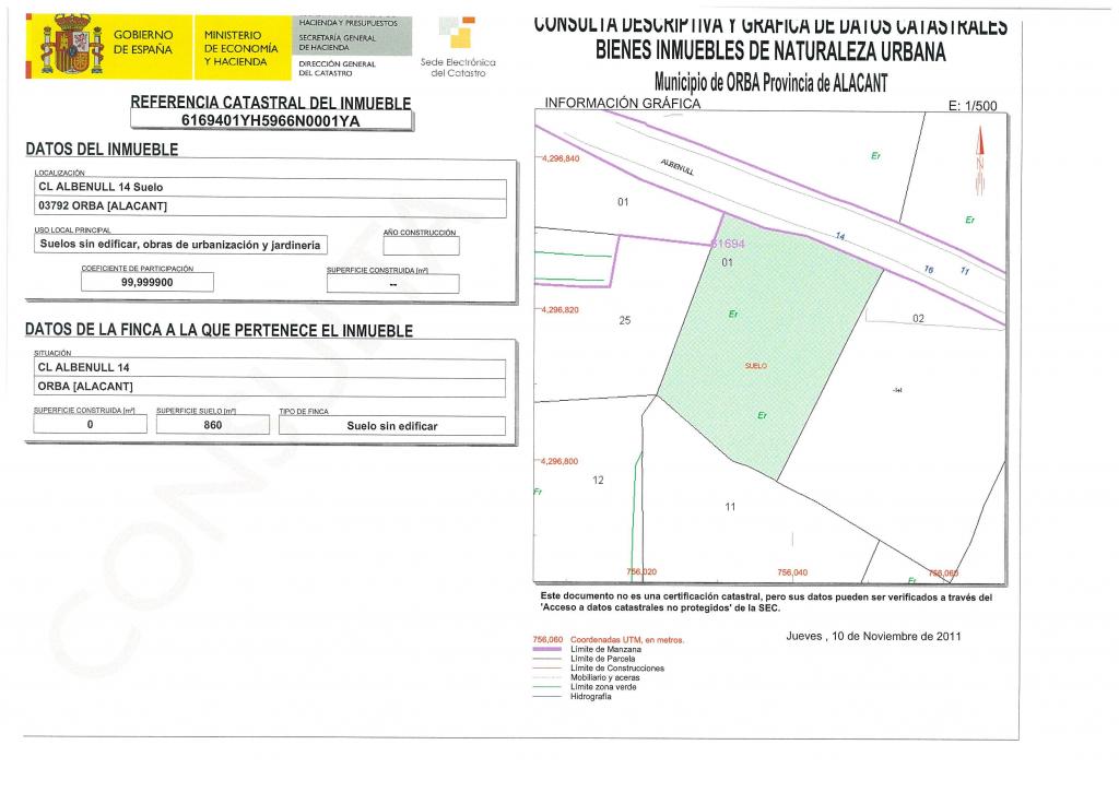 Photo number 1. Land / Ground for sale in Orba. Ref.: PRT-35480