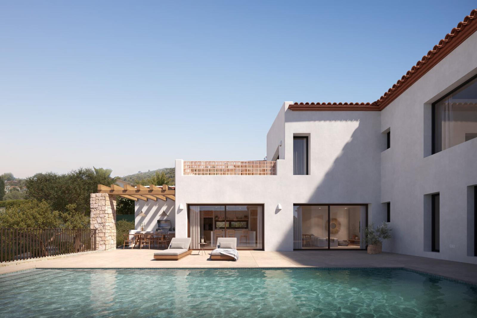 Chalet en venta en Alcalalí. La propiedad cuenta con una superficie de 418 m2 mientras que la parcela abarca 800 m2. La vivienda se sitúa en la planta baja y posee 3 dormitorios y 4 baños. El edificio dispone de piscina y  jardín. Se ubica en la zona de Centro de Alcalalí.